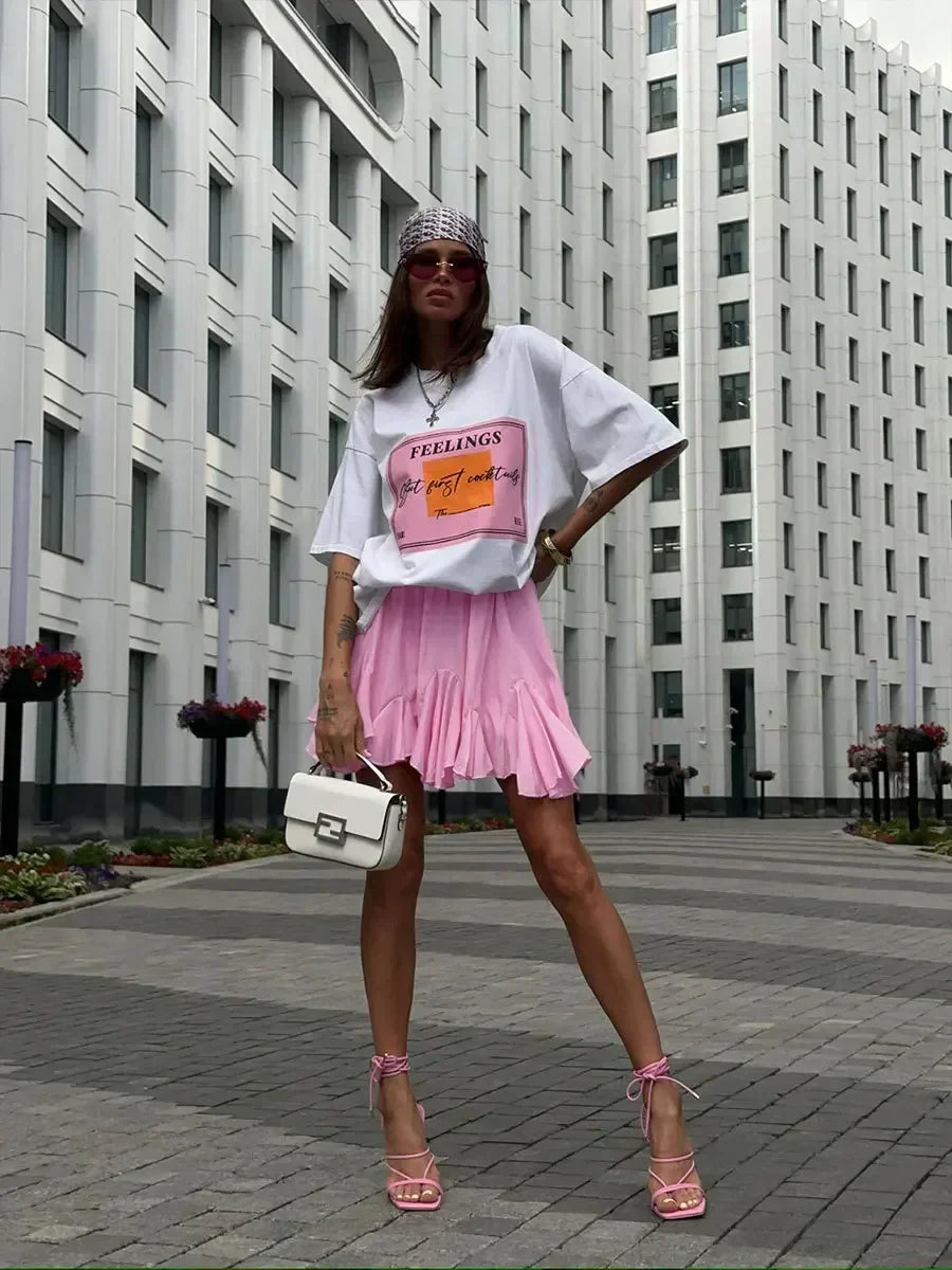 Maja | Mini plizovaná sukně s vysokým pasem