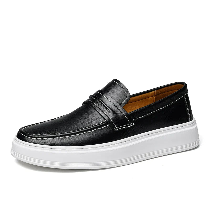 Kožené lodní boty Slip-On