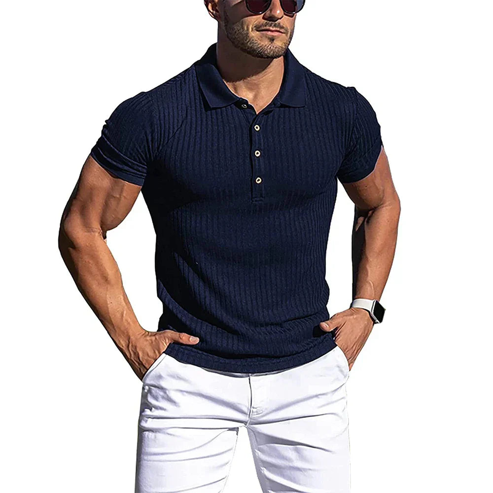 Elegantní Pánská Polo Košile s Pruhy