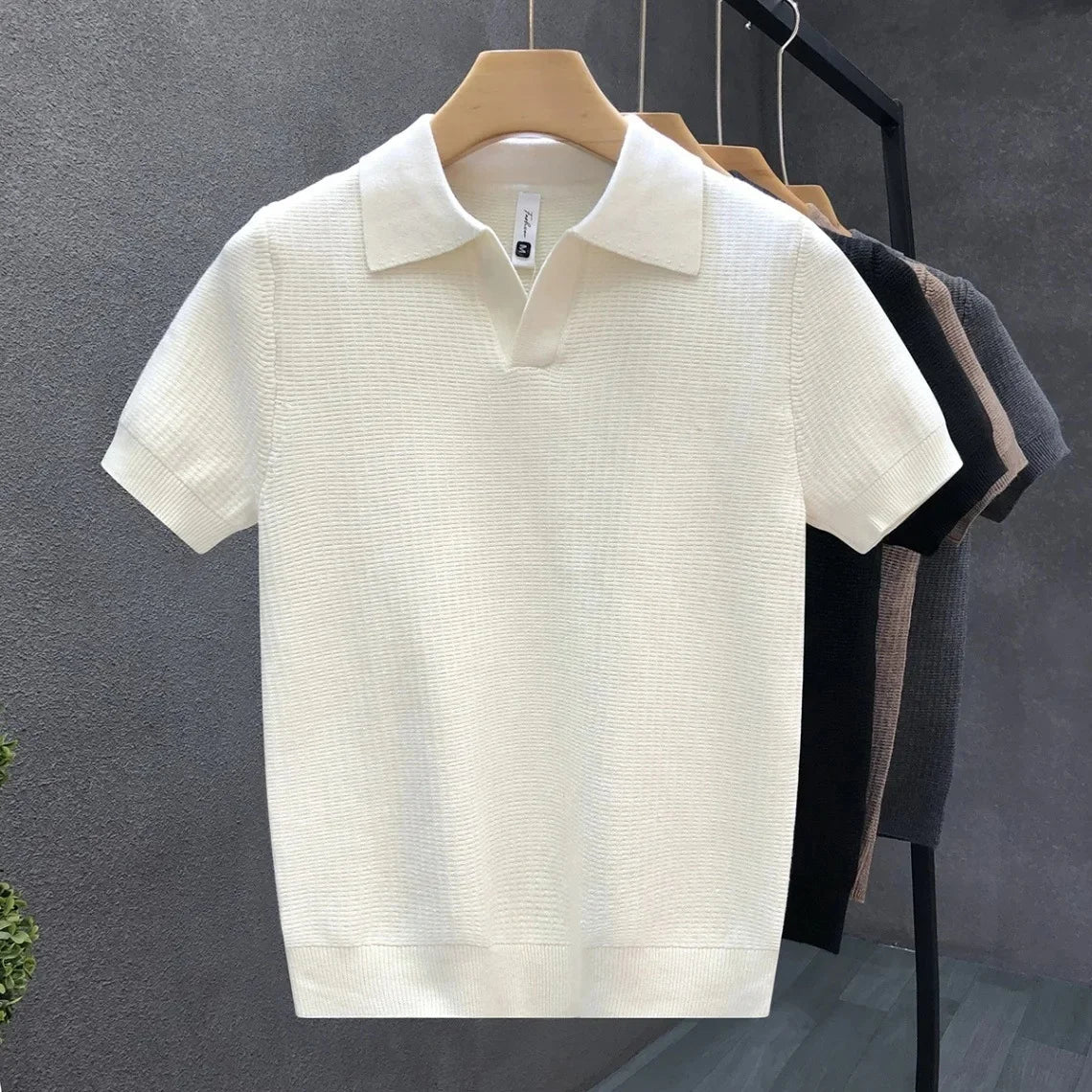 Polo tričko z prodyšného pleteného materiálu