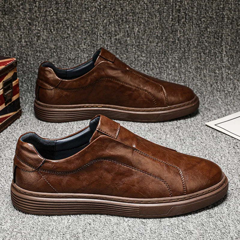 Klasické Kožené Slip-On Boty