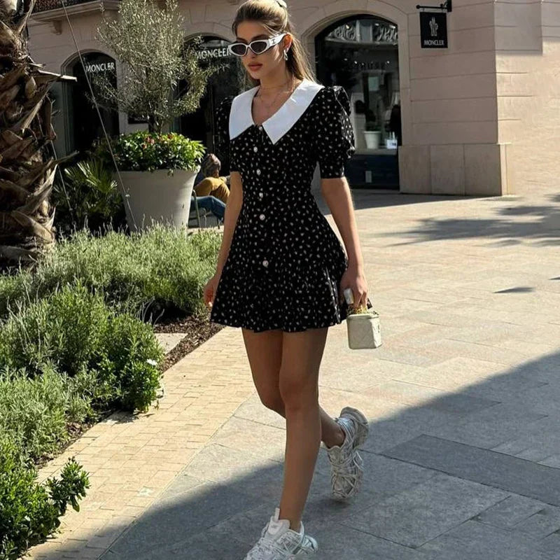 Elodie | Mini šaty s elegantními balónovými rukávy