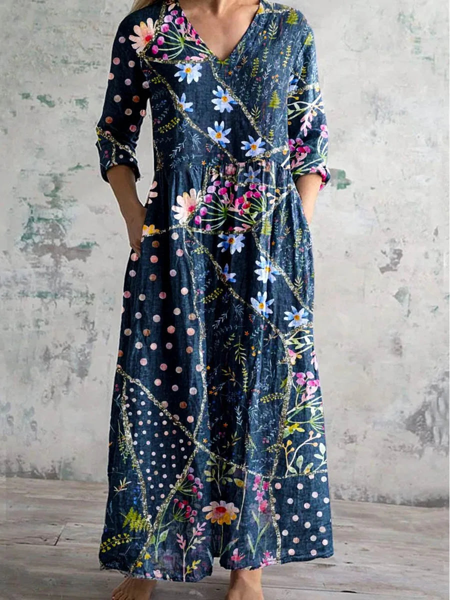 Helena – dlouhé letní boho šaty s potiskem, KARO Moda