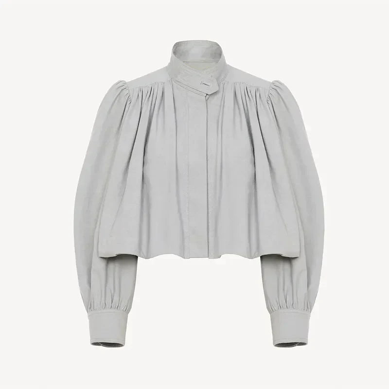Frieda | Trendy kabát s nabíranými rukávy