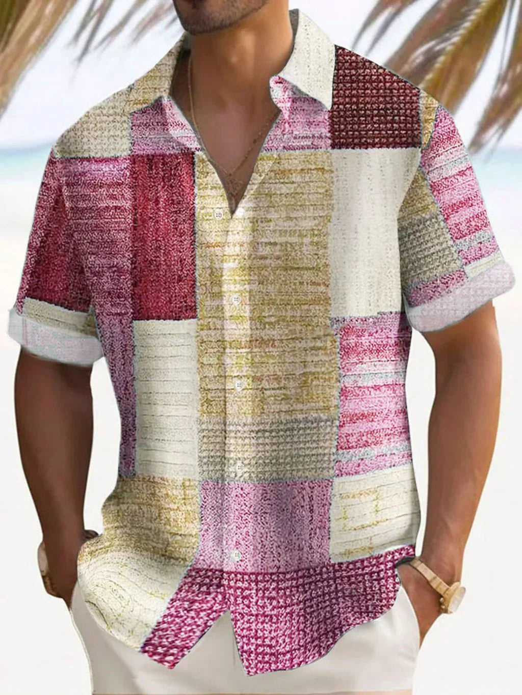 Elegantní Patchwork Košile