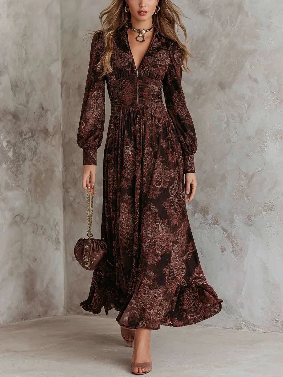 La Scintilla | DLOUHÉ ŠATY S ELEGANTNÍM VINTAGE POTISKEM