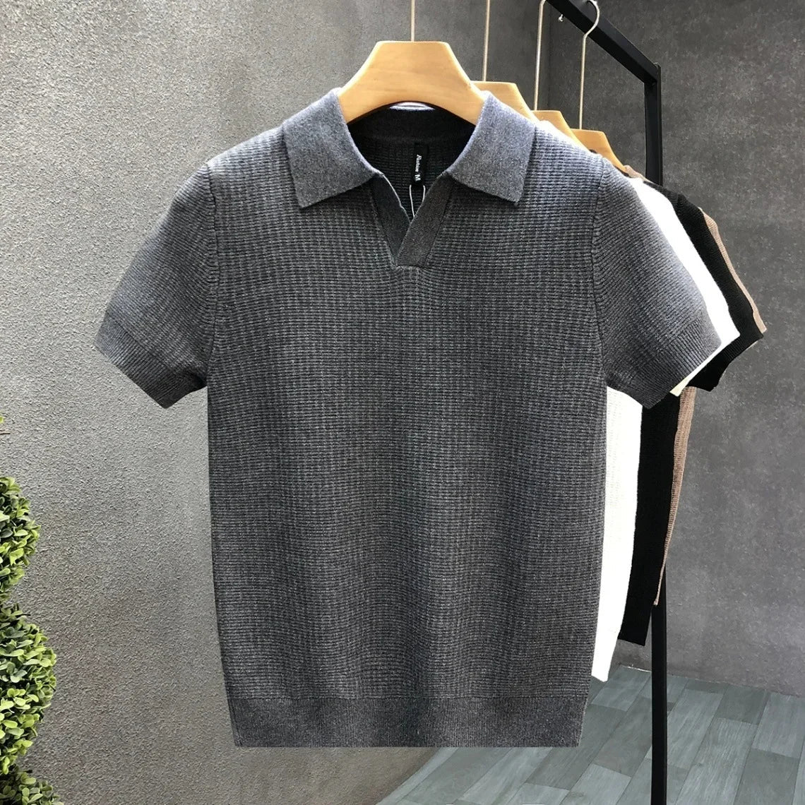 Polo tričko z prodyšného pleteného materiálu
