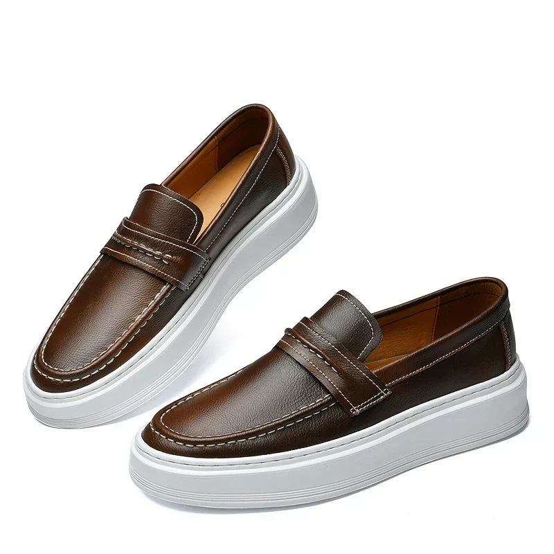Kožené lodní boty Slip-On