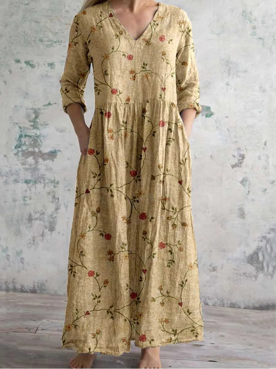Dana – dlouhé letní boho šaty s potiskem, KARO Moda