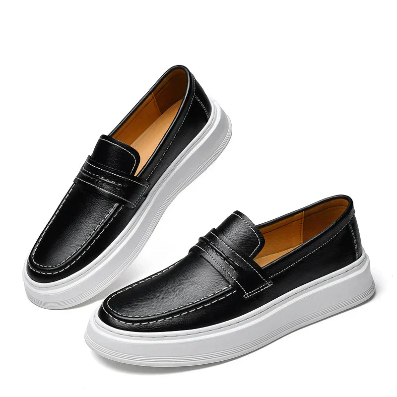Kožené lodní boty Slip-On
