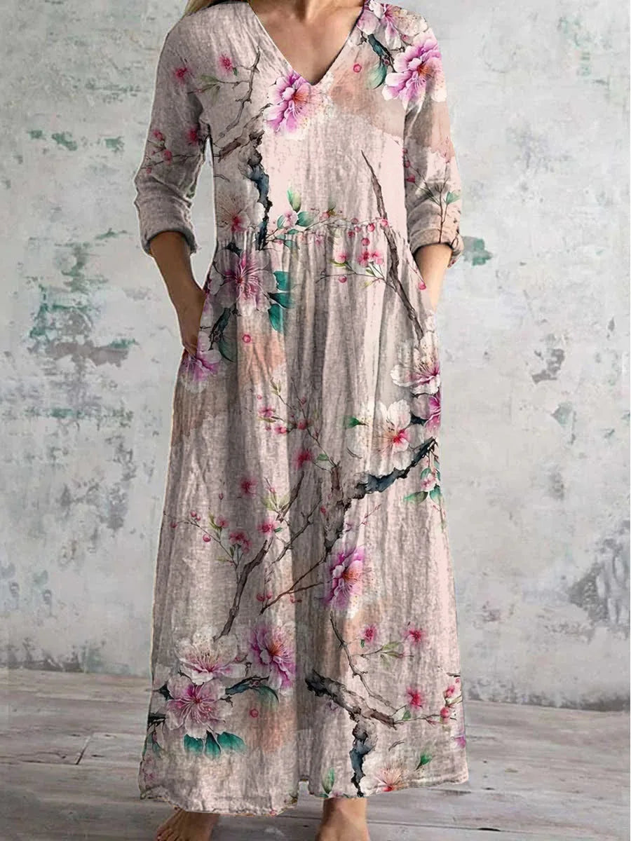 Jana – dlouhé letní boho šaty s potiskem, KARO Moda