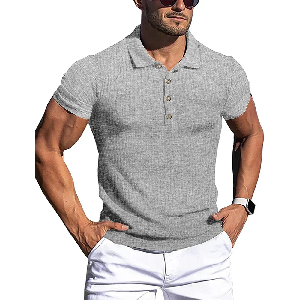 Elegantní Pánská Polo Košile s Pruhy
