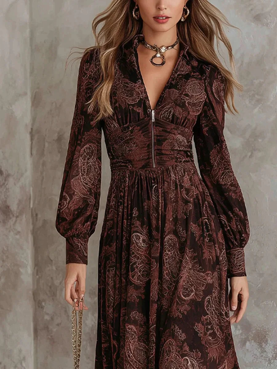 La Scintilla | DLOUHÉ ŠATY S ELEGANTNÍM VINTAGE POTISKEM