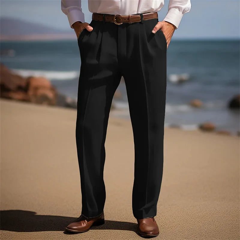 Elegantní Lněné Kalhoty