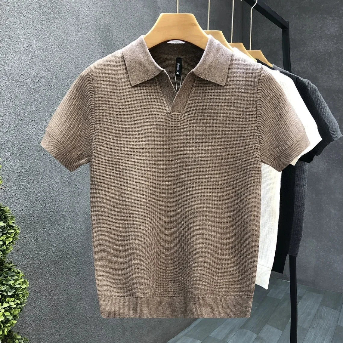 Polo tričko z prodyšného pleteného materiálu