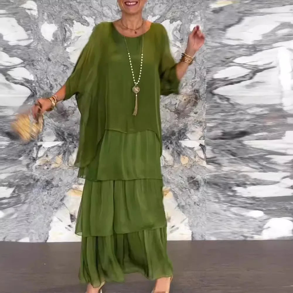 Rosina | Elegantní šaty s krajkou a kulatým výstřihem