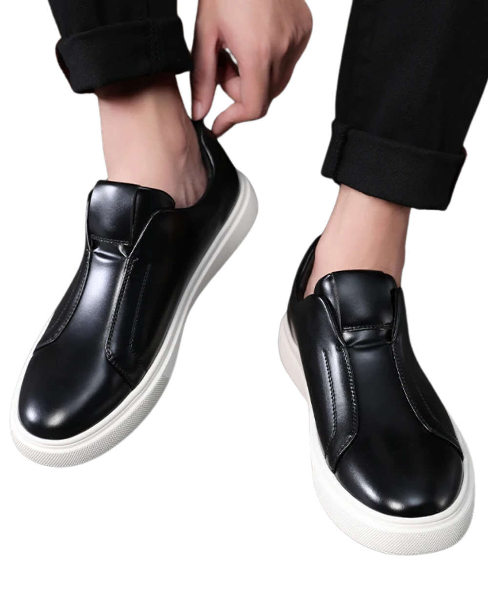 Kožené slip-on boty