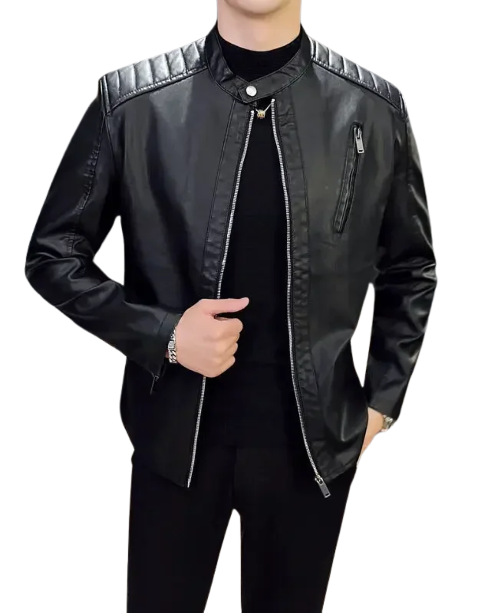 Elegantní Kožená Bunda