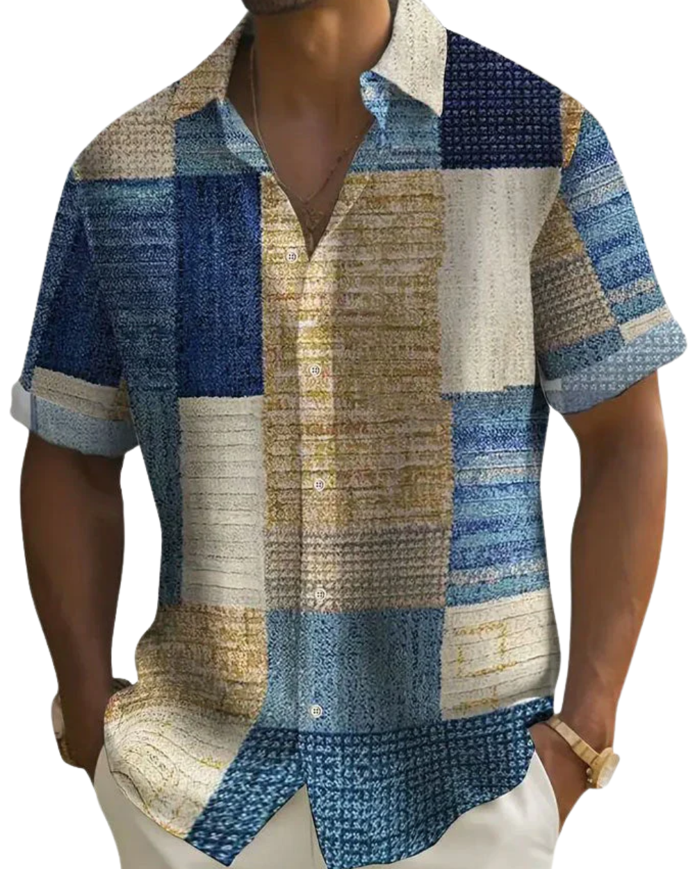 Elegantní Patchwork Košile