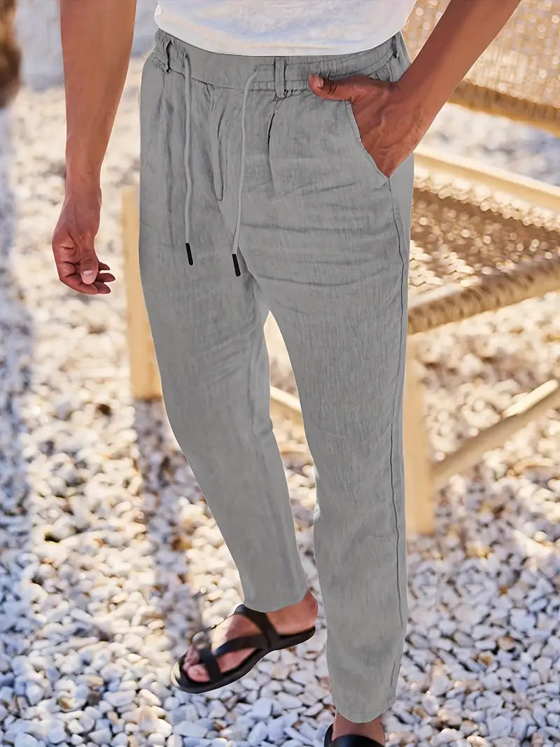 Elegantní Lněné Kalhoty