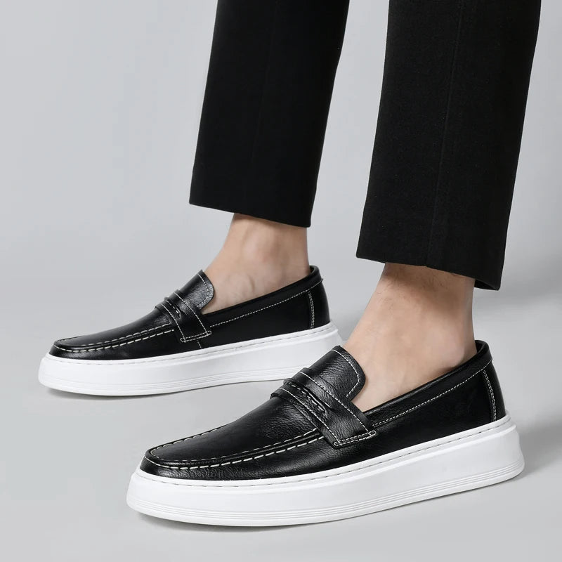 Kožené lodní boty Slip-On