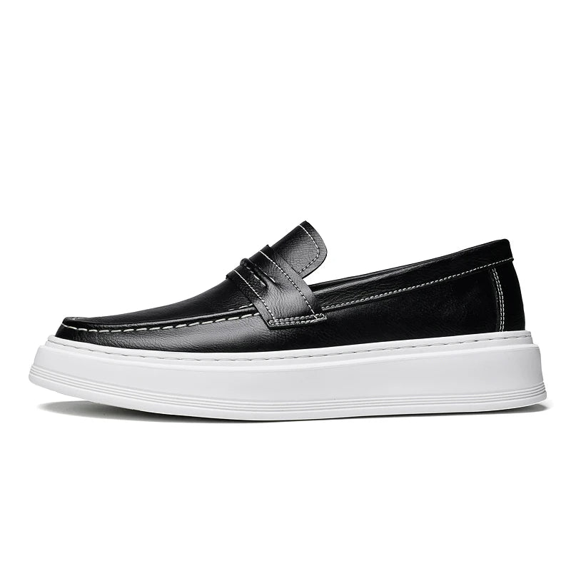 Kožené lodní boty Slip-On