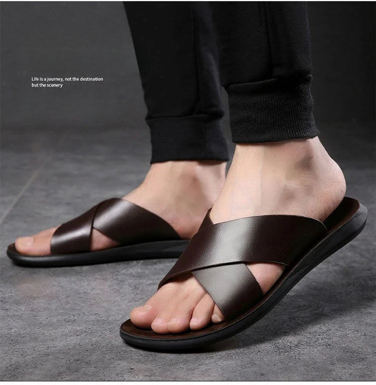 Elegantní Kožené Sandály