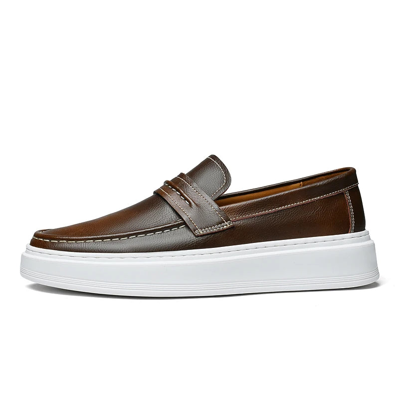 Kožené lodní boty Slip-On