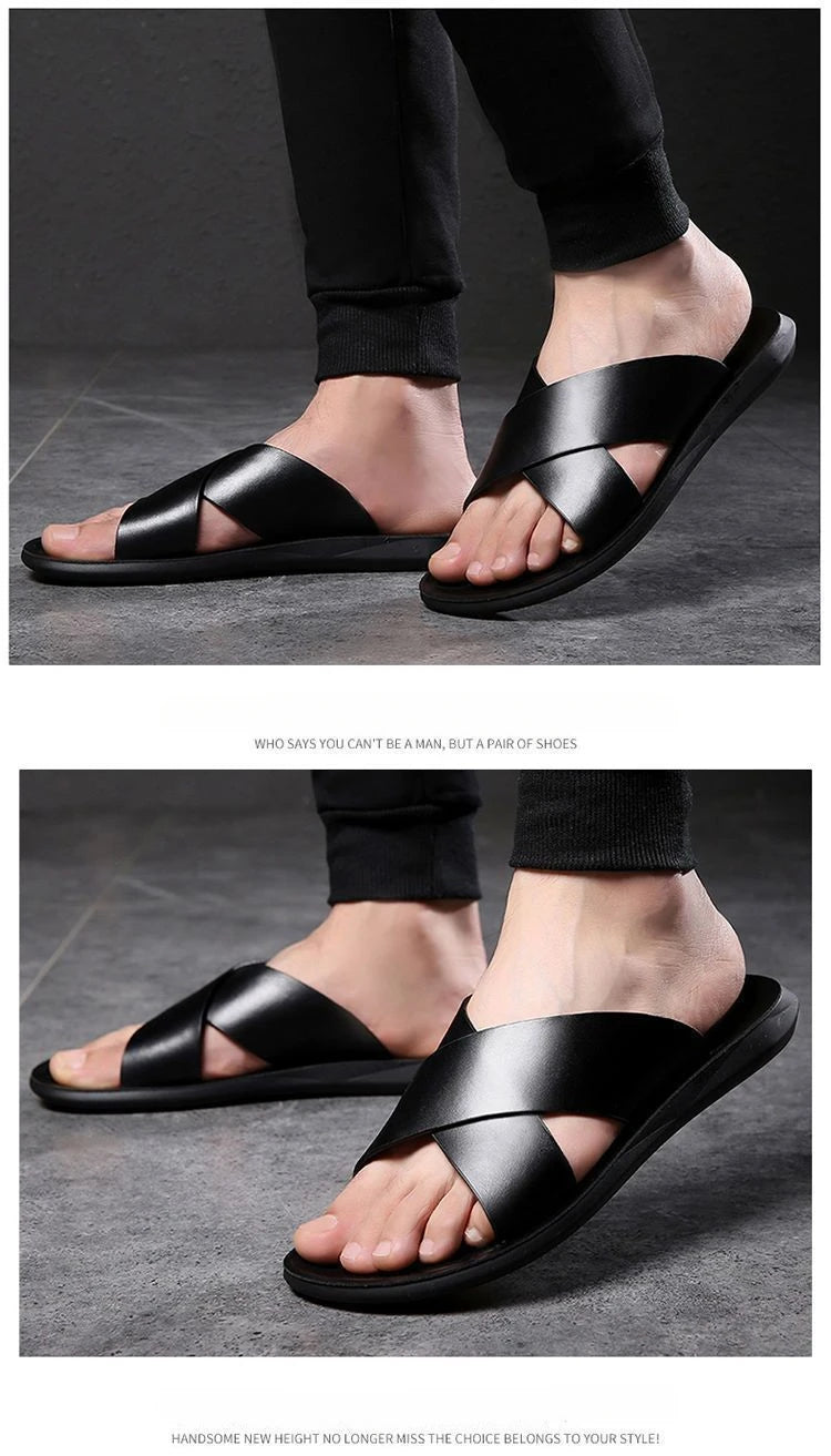 Elegantní Kožené Sandály