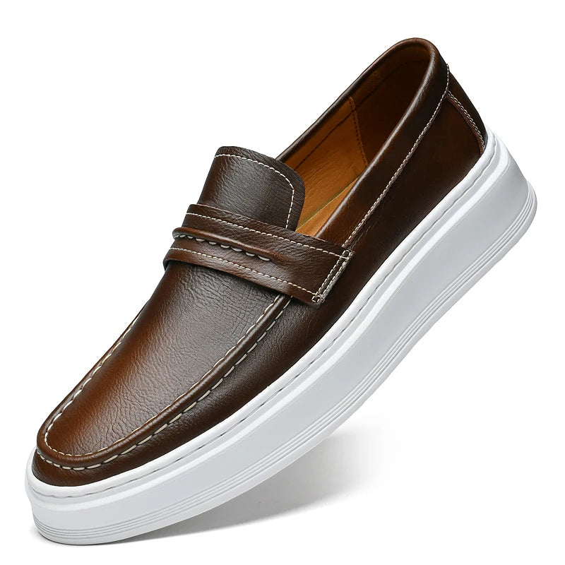 Kožené lodní boty Slip-On
