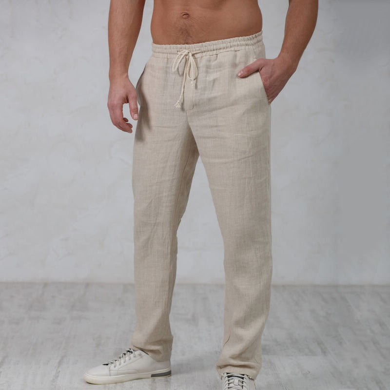 Elegantní Lněné Kalhoty