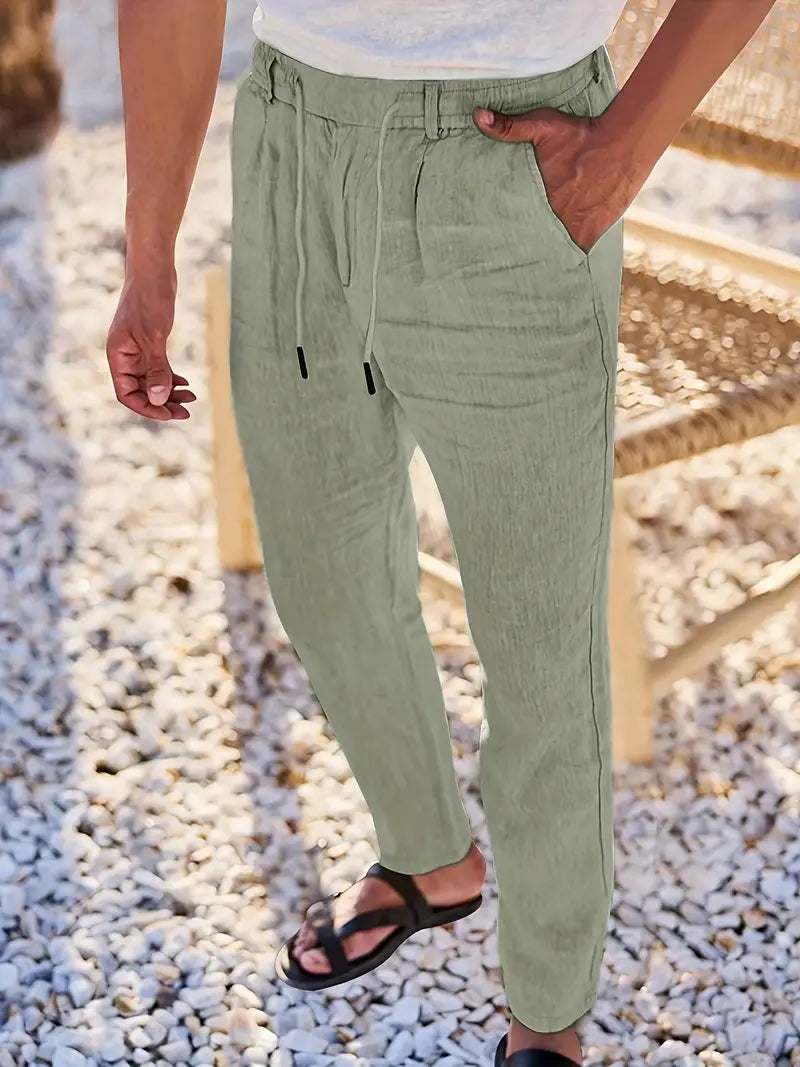 Elegantní Lněné Kalhoty