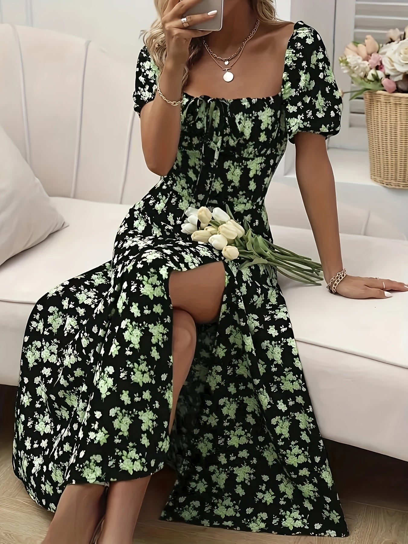 La Scintilla | Elegantní květinové šaty Chloé