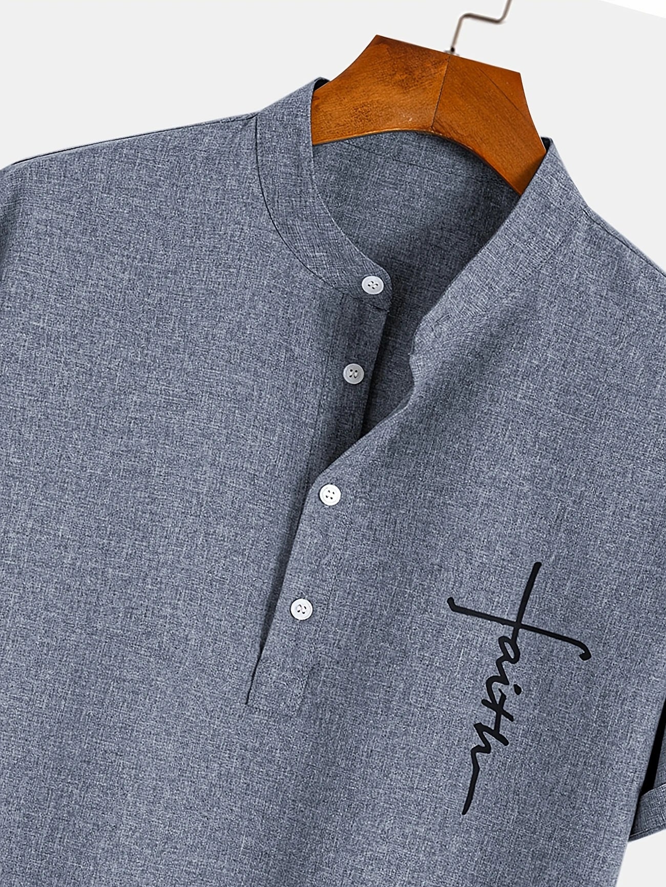 Leblanc™ | Elegantní košile s krátkým rukávem a vysokým límcem