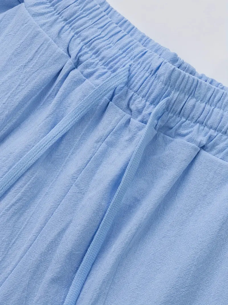 Pohodlné Lněné Kalhoty