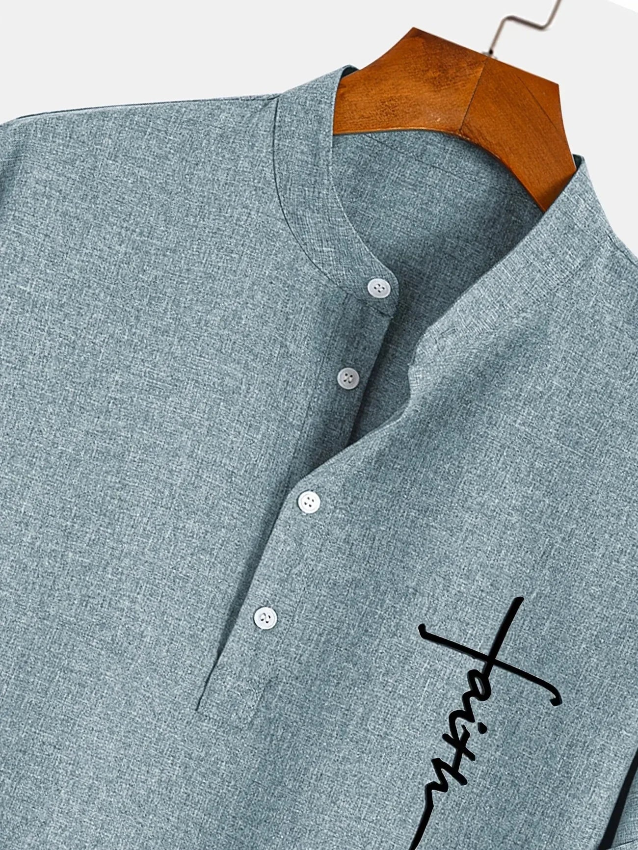 Leblanc™ | Elegantní košile s krátkým rukávem a vysokým límcem