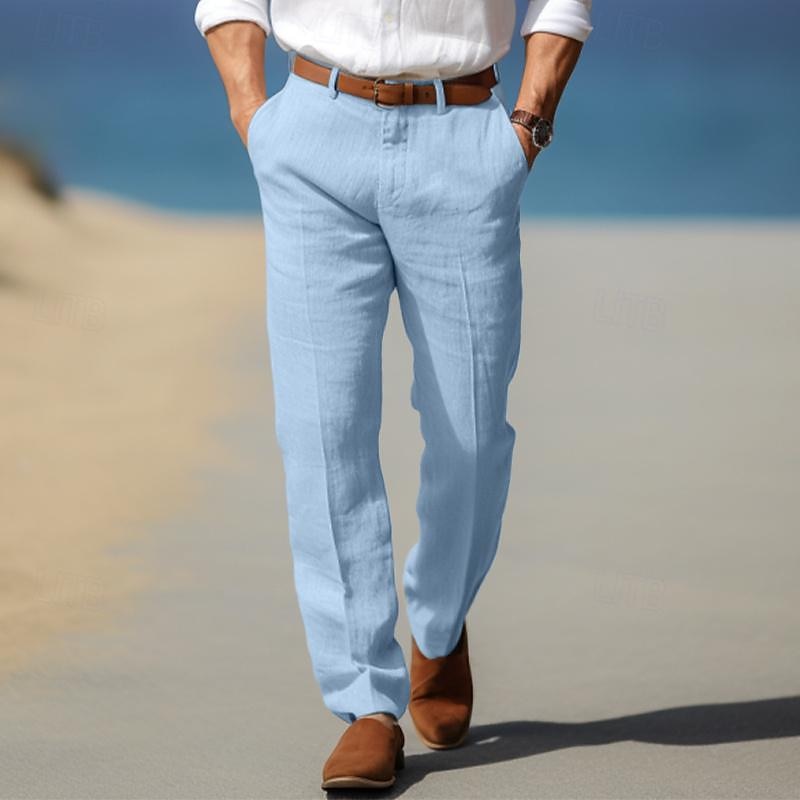 Elegantní Lněné Kalhoty