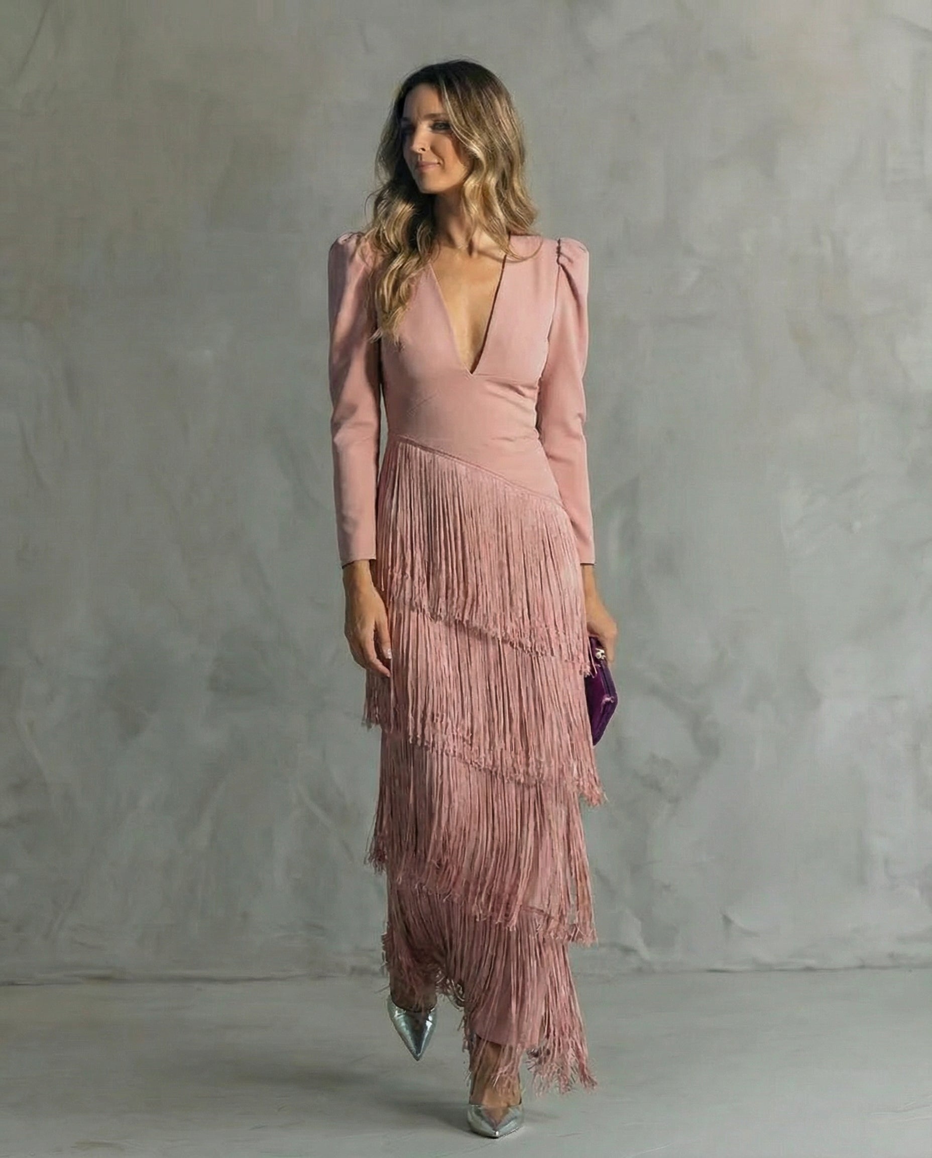 Chiara - Elegantní šaty s třásněmi