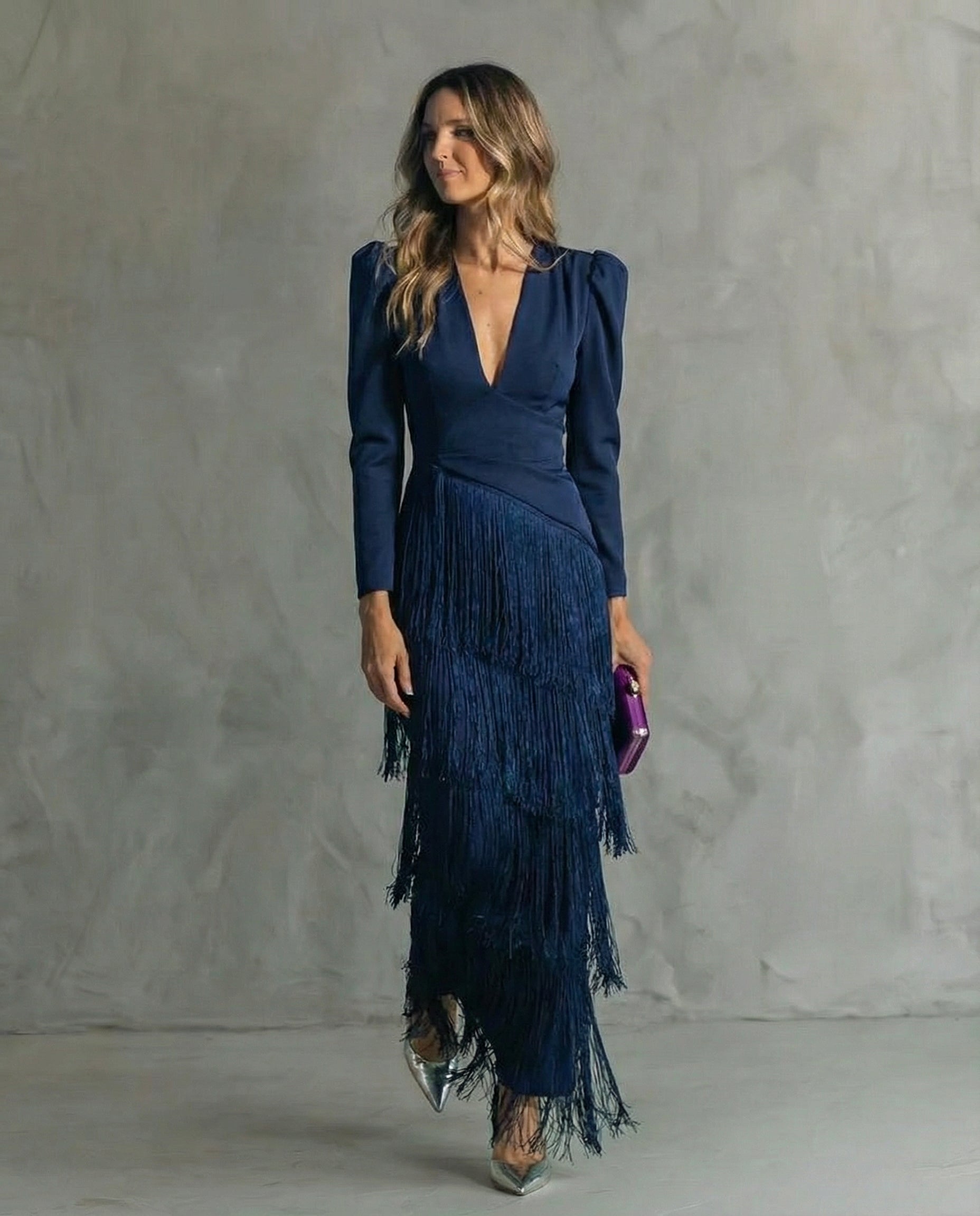 Chiara - Elegantní šaty s třásněmi