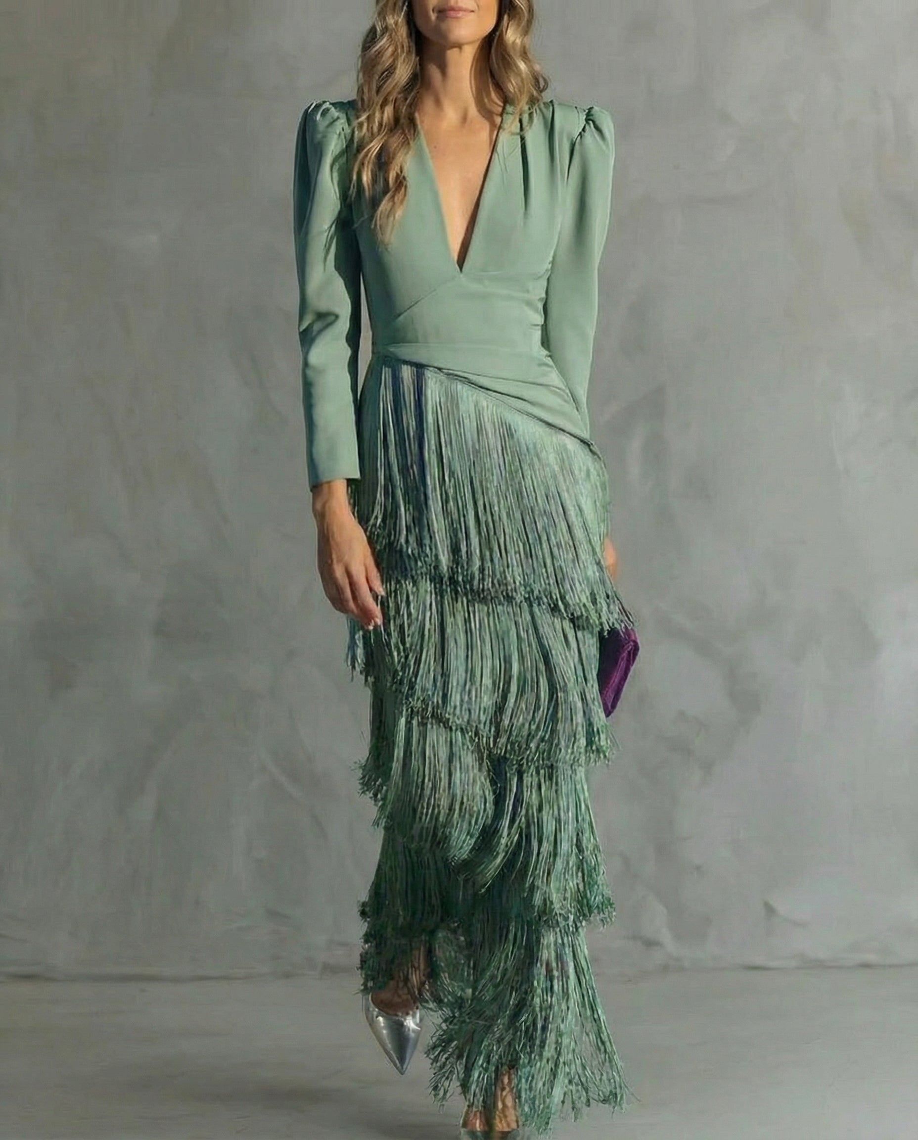 Chiara - Elegantní šaty s třásněmi