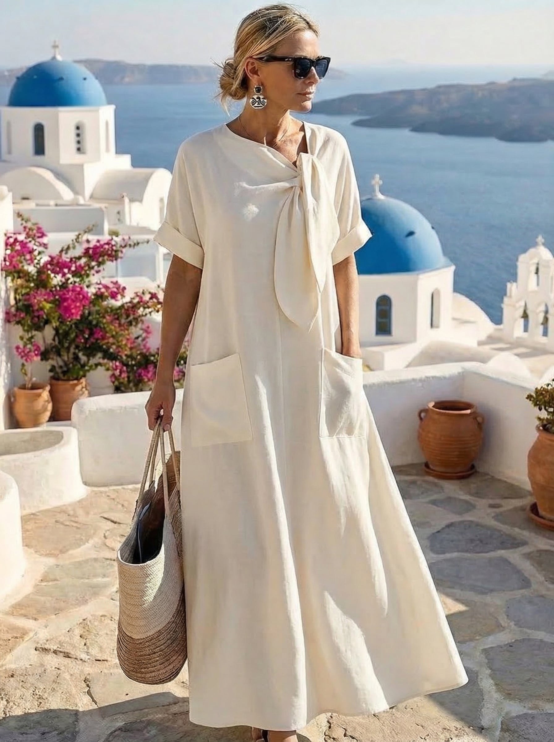 Fleur™ Elegantní Šaty s Kapsami