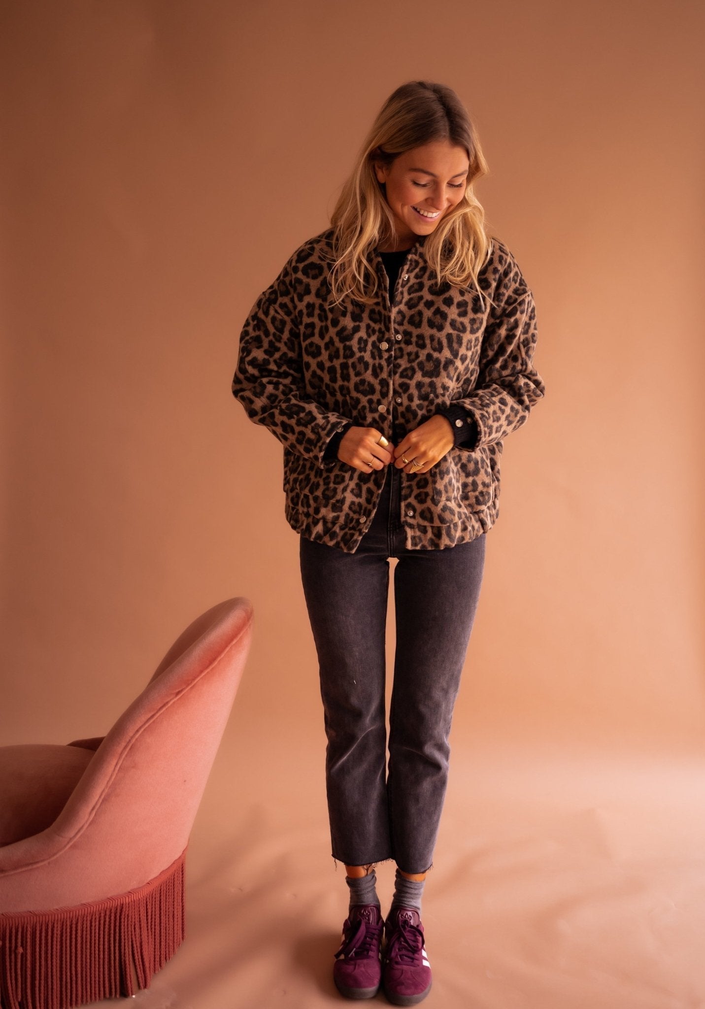 Rita | Trendy kabát s leopardím potiskem