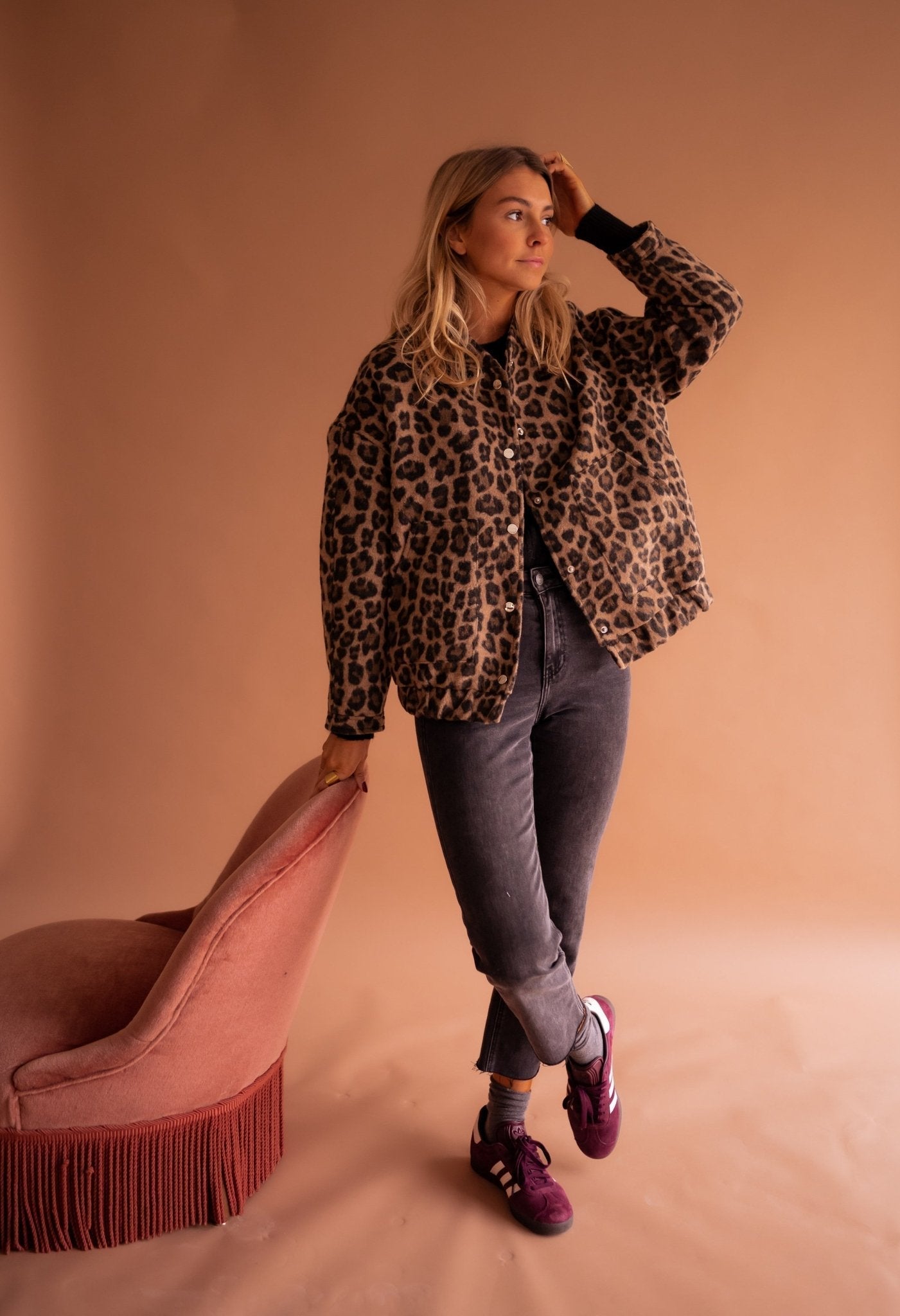 Rita | Trendy kabát s leopardím potiskem