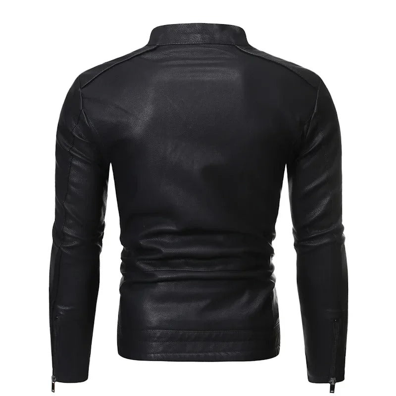 Elegantní Kožený Kabát