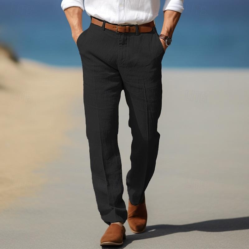 Elegantní Lněné Kalhoty