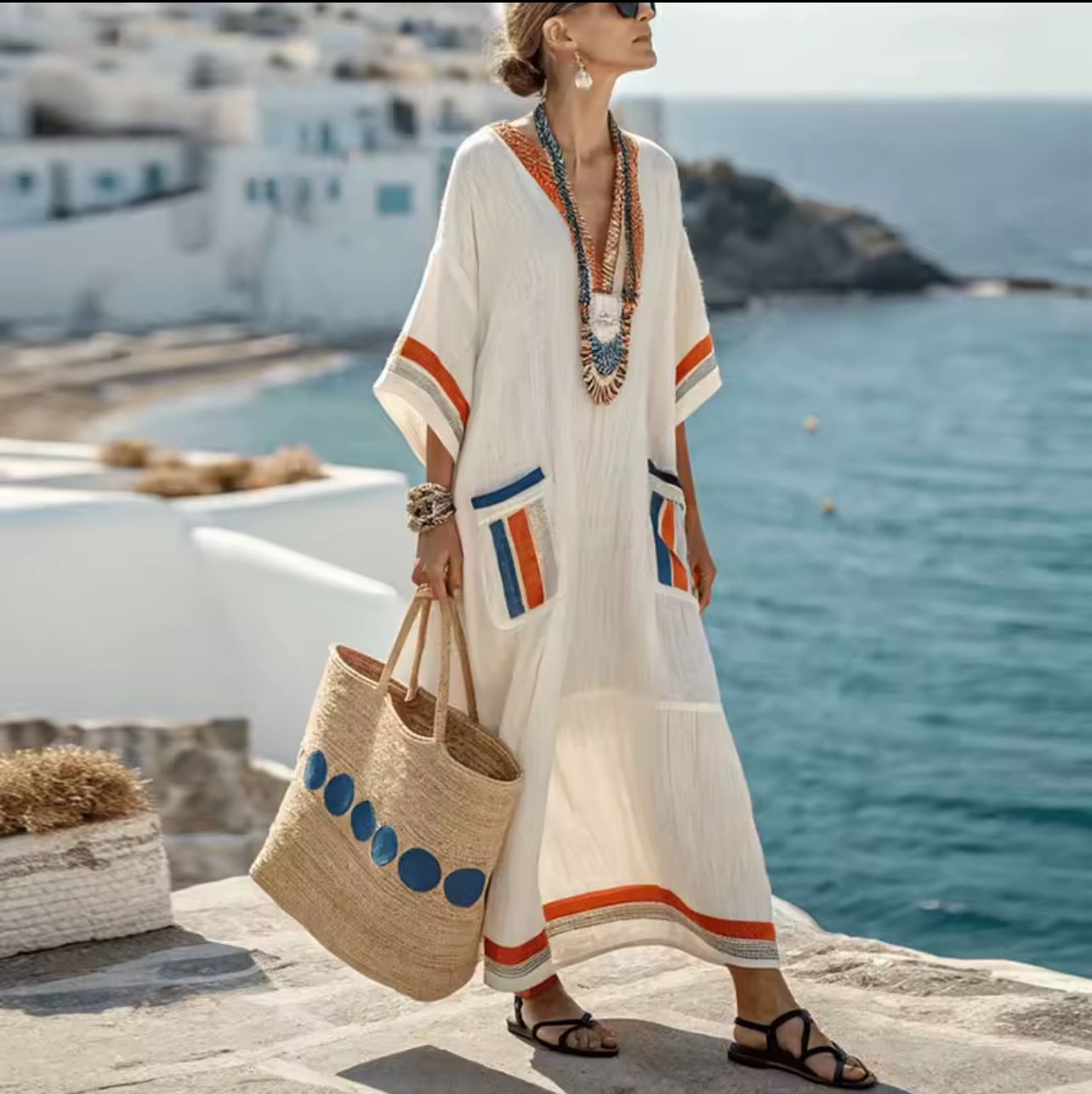 Elegantní Mary - Dlouhé plážové šaty pro módní letní vzhled