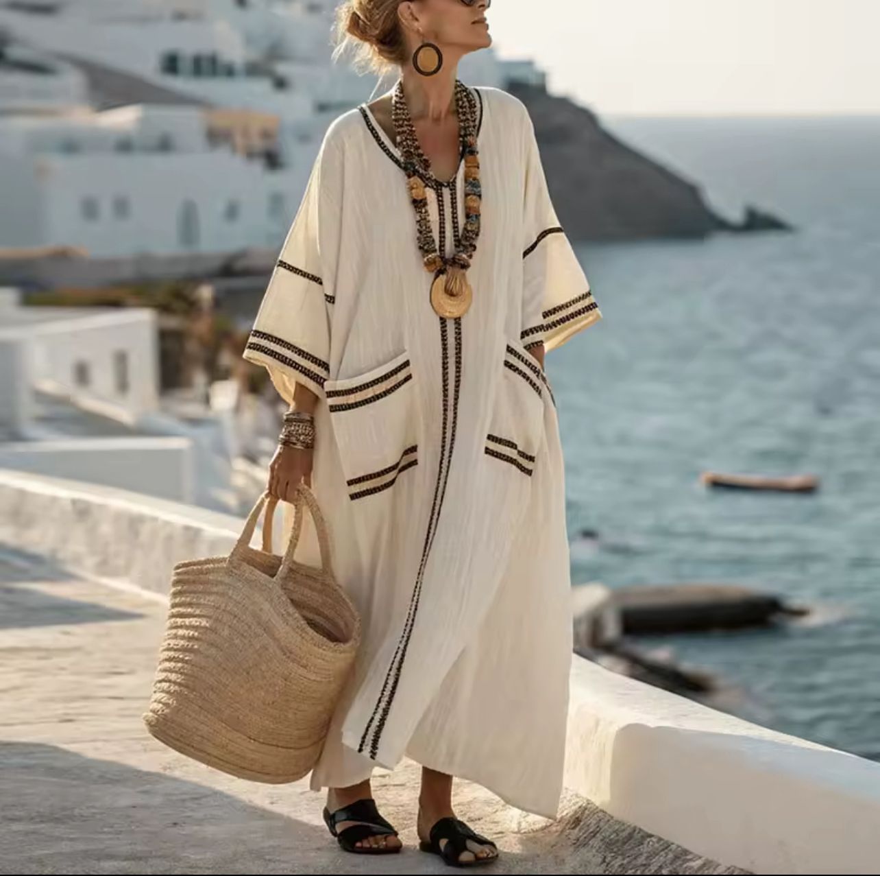 Elegantní Mary - Dlouhé plážové šaty pro módní letní vzhled