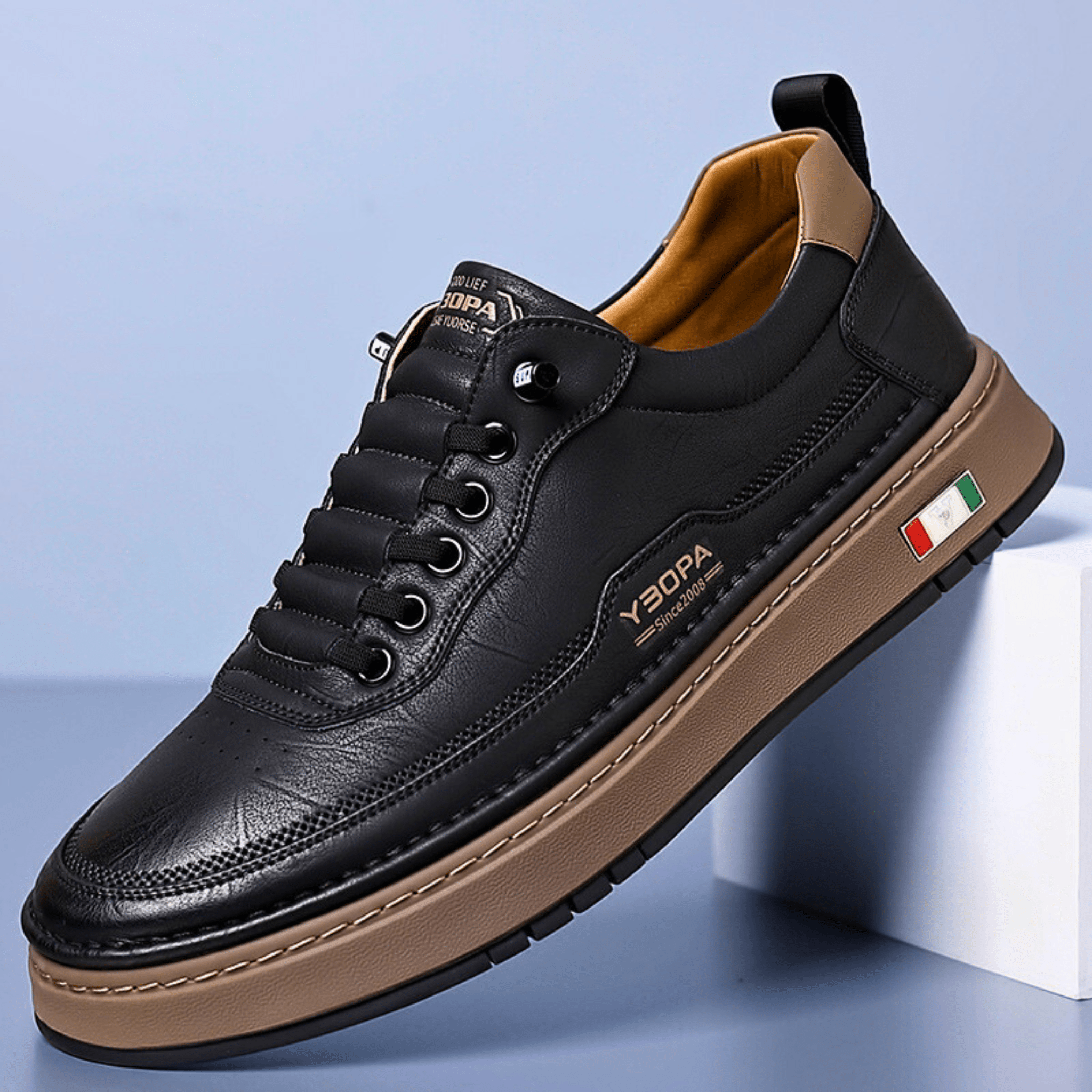 Italské Kožené Tenisky